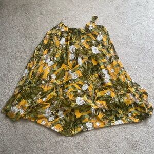 Floral open maxi skirt